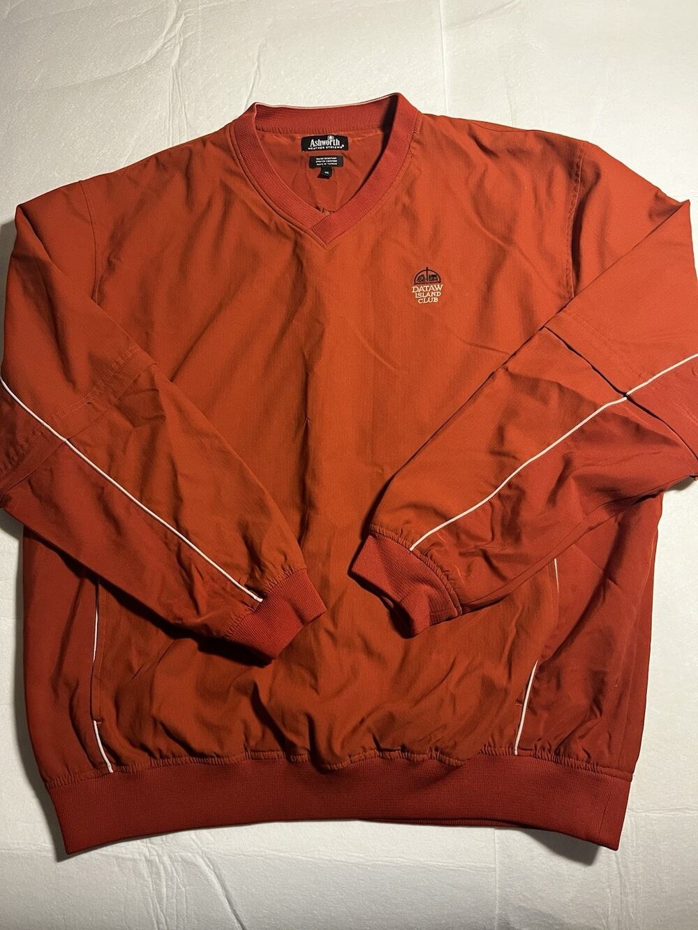 Ashworth Weather Systems Golf Windbreaker Men XL Dataw Island Club Pullover